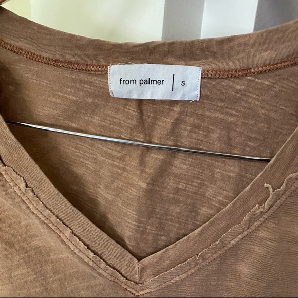 FROM PALMER Brown Tie Front Vneck Tank Top - Picture 5 of 8